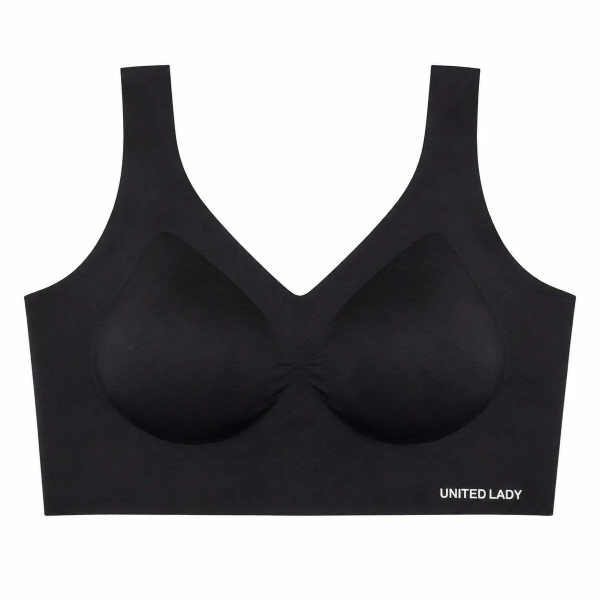 United Lady Women's Seamless Full Coverage Wire-Free Padded Bra - Black