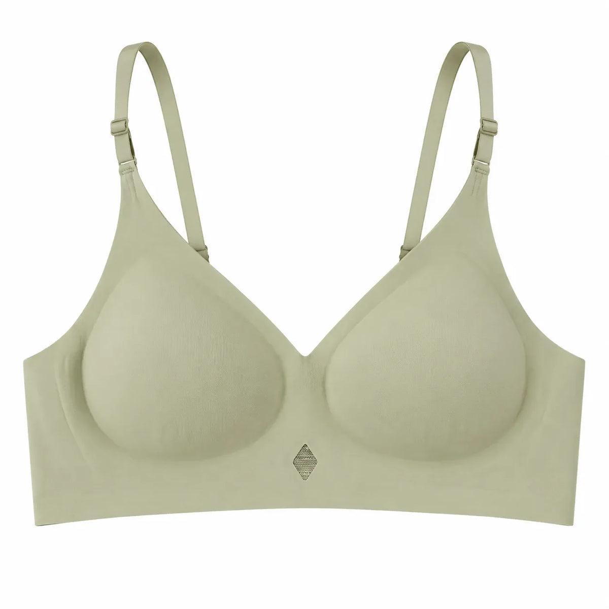 Women's Seamless Full Coverage Wire-Free Padded Bra - Sage Green