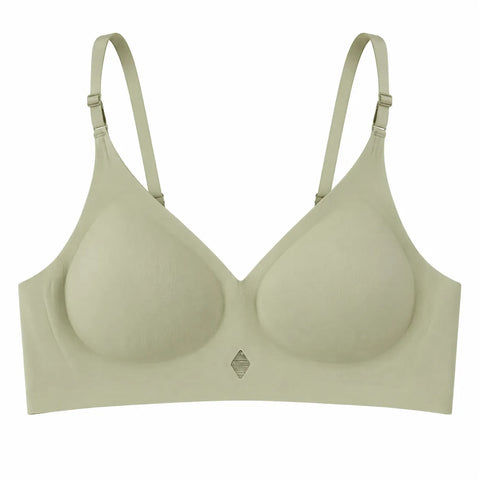 Women's Seamless Full Coverage Wire-Free Padded Bra - Sage Green