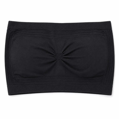Women's Seamless Strapless Bandeau Tube Bra - Black