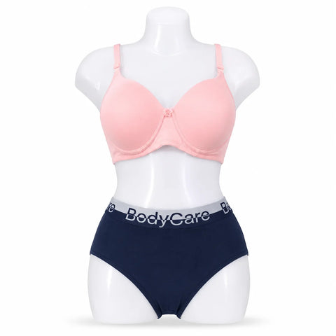 Women's Light Padded T-Shirt Bra & High Waist Brief Set
